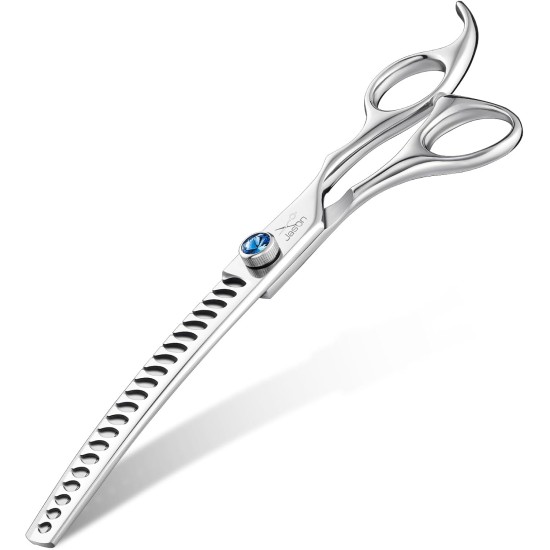 JASON Professional 7.5 Inch Thinning Scissors for Dogs Cats Pets Dog Scissors Grooming Scissors with Adjustable Screw 56 Teeth JASON Professional 7.5 Inch Thinning Scissors for Dogs Cats Pets Dog Scissors Grooming Scissors with Adjustable Screw 56 Teeth