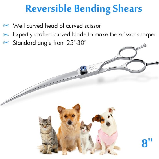 JASON Professional 7.5 Inch Thinning Scissors for Dogs Cats Pets Dog Scissors Grooming Scissors with Adjustable Screw 56 Teeth JASON Professional 7.5 Inch Thinning Scissors for Dogs Cats Pets Dog Scissors Grooming Scissors with Adjustable Screw 56 Teeth
