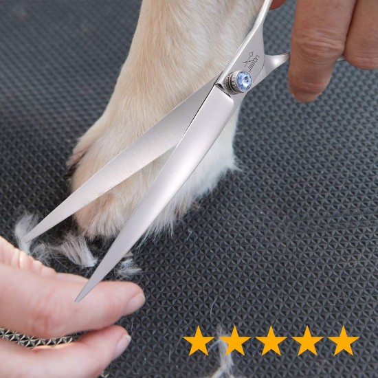 JASON Professional 7.5 Inch Thinning Scissors for Dogs Cats Pets Dog Scissors Grooming Scissors with Adjustable Screw 56 Teeth JASON Professional 7.5 Inch Thinning Scissors for Dogs Cats Pets Dog Scissors Grooming Scissors with Adjustable Screw 56 Teeth