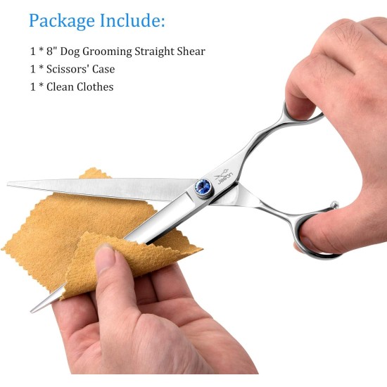 JASON Professional 7.5 Inch Thinning Scissors for Dogs Cats Pets Dog Scissors Grooming Scissors with Adjustable Screw 56 Teeth JASON Professional 7.5 Inch Thinning Scissors for Dogs Cats Pets Dog Scissors Grooming Scissors with Adjustable Screw 56 Teeth