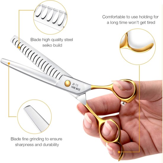 JASON Professional Dog Scissors Grooming Scissors Straight Dog Grooming Scissors Paw Scissors Grooming for Dogs Cats 7.5 Inches JASON Professional Dog Scissors Grooming Scissors Straight Dog Grooming Scissors Paw Scissors Grooming for Dogs Cats 7.5 Inches