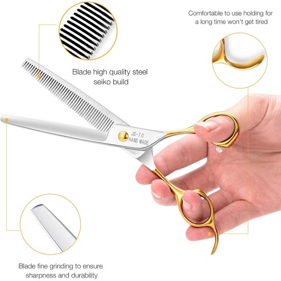 JASON Professional Dog Scissors Grooming Scissors Straight Dog Grooming Scissors Paw Scissors Grooming for Dogs Cats 7.5 Inches JASON Professional Dog Scissors Grooming Scissors Straight Dog Grooming Scissors Paw Scissors Grooming for Dogs Cats 7.5 Inches