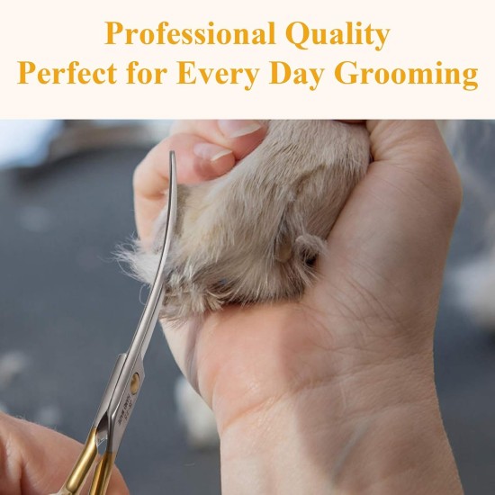 JASON Professional Dog Scissors Grooming Scissors Straight Dog Grooming Scissors Paw Scissors Grooming for Dogs Cats 7.5 Inches JASON Professional Dog Scissors Grooming Scissors Straight Dog Grooming Scissors Paw Scissors Grooming for Dogs Cats 7.5 Inches