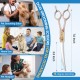 JASON Professional Dog Scissors Set 6 in 1 Fur Scissors for Dogs Set - 7 Inch Straight/Curved/Chunker Thinning Scissors with Ergonomic Handle, Rose Gold JASON Professional Dog Scissors Set 6 in 1 Fur Scissors for Dogs Set - 7 Inch Straight/Curved/Chunker Thinning Scissors with Ergonomic Handle, Rose Gold