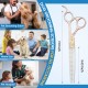 JASON Professional Dog Scissors Set 6 in 1 Fur Scissors for Dogs Set - 7 Inch Straight/Curved/Chunker Thinning Scissors with Ergonomic Handle, Rose Gold JASON Professional Dog Scissors Set 6 in 1 Fur Scissors for Dogs Set - 7 Inch Straight/Curved/Chunker Thinning Scissors with Ergonomic Handle, Rose Gold