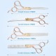 JASON Professional Dog Scissors Set 6 in 1 Fur Scissors for Dogs Set - 7 Inch Straight/Curved/Chunker Thinning Scissors with Ergonomic Handle, Rose Gold JASON Professional Dog Scissors Set 6 in 1 Fur Scissors for Dogs Set - 7 Inch Straight/Curved/Chunker Thinning Scissors with Ergonomic Handle, Rose Gold