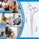 JASON Professional Dog Scissors Set 6 in 1 Fur Scissors for Dogs Set - 7 Inch Straight/Curved/Chunker Thinning Scissors with Ergonomic Handle, Rose Gold JASON Professional Dog Scissors Set 6 in 1 Fur Scissors for Dogs Set - 7 Inch Straight/Curved/Chunker Thinning Scissors with Ergonomic Handle, Rose Gold