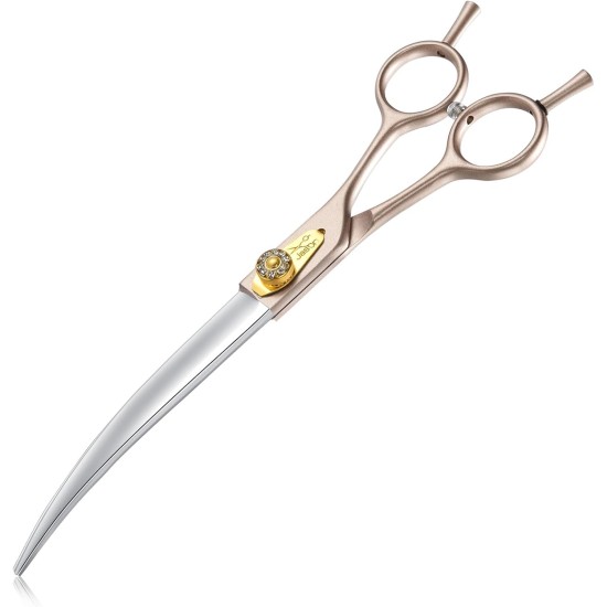 JASON Professional Dog Scissors Set 6 in 1 Fur Scissors for Dogs Set - 7 Inch Straight/Curved/Chunker Thinning Scissors with Ergonomic Handle, Rose Gold JASON Professional Dog Scissors Set 6 in 1 Fur Scissors for Dogs Set - 7 Inch Straight/Curved/Chunker Thinning Scissors with Ergonomic Handle, Rose Gold