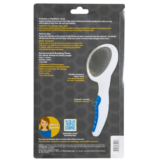 JW Pet Company GripSoft Slicker Brush Soft Pin Dog Brush JW Pet Company GripSoft Slicker Brush Soft Pin Dog Brush
