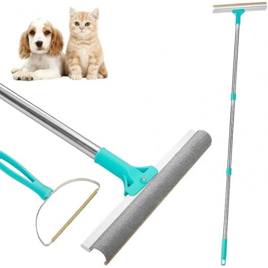 Jinfanshurich Tierhaarentferner, 2-in-1-Haarentferner, Teppichbürste mit Verstellbarem Griff zum Entfernen von Tierhaare aus Autos, Teppichen, Fußböden, Sofas und Kleidung Jinfanshurich Tierhaarentferner, 2-in-1-Haarentferner, Teppichbürste mit Verstellbarem Griff zum Entfernen von Tierhaare aus Autos, Teppichen, Fußböden, Sofas und Kleidung