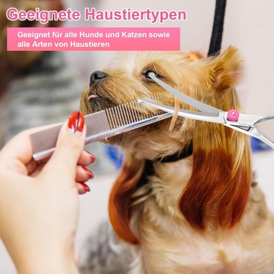 Jostift Dog Scissors, Curved Scissors, Dog Fur Scissors for Dogs and Cats, Professional Round Grooming Dog Scissors, Stainless Steel Grooming Scissors, Dog Grooming Scissors for Cats and Other Pets Jostift Dog Scissors, Curved Scissors, Dog Fur Scissors for Dogs and Cats, Professional Round Grooming Dog Scissors, Stainless Steel Grooming Scissors, Dog Grooming Scissors for Cats and Other Pets