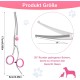 Jostift Dog Scissors, Fur Scissors for Dogs and Cats, Curved Scissors, Dog Scissors Set, Professional Round Grooming Scissors, Cat Grooming Scissors, Dog Grooming Scissors for Cats and Other Pets