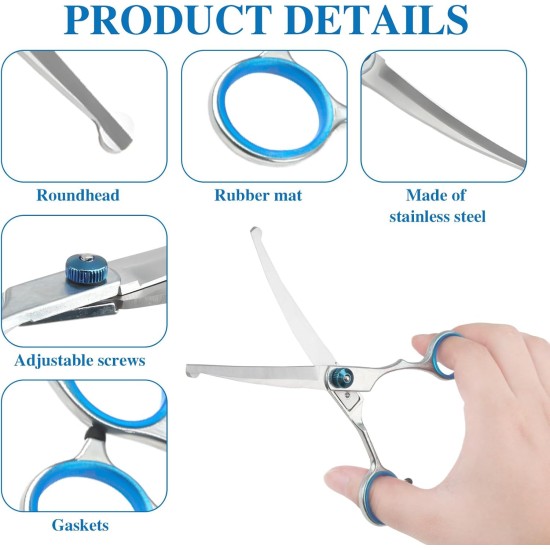 Joynine Dog Scissors, Curved Scissors for Pet Grooming, Scissors for Dogs, Curved Scissors for Grooming, 17 cm, Ideal for Cutting Dog and Cat Hair Joynine Dog Scissors, Curved Scissors for Pet Grooming, Scissors for Dogs, Curved Scissors for Grooming, 17 cm, Ideal for Cutting Dog and Cat Hair