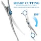 Joynine Dog Scissors, Curved Scissors for Pet Grooming, Scissors for Dogs, Curved Scissors for Grooming, 17 cm, Ideal for Cutting Dog and Cat Hair