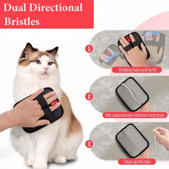 KQLHLHDYZ 2 Pack Pet Grooming Gloves, Anti-Static Gloves for Pet Hair, Cat Brush, Dog Brush, Hair Removal Glove for Cleaning Pet Hair KQLHLHDYZ 2 Pack Pet Grooming Gloves, Anti-Static Gloves for Pet Hair, Cat Brush, Dog Brush, Hair Removal Glove for Cleaning Pet Hair