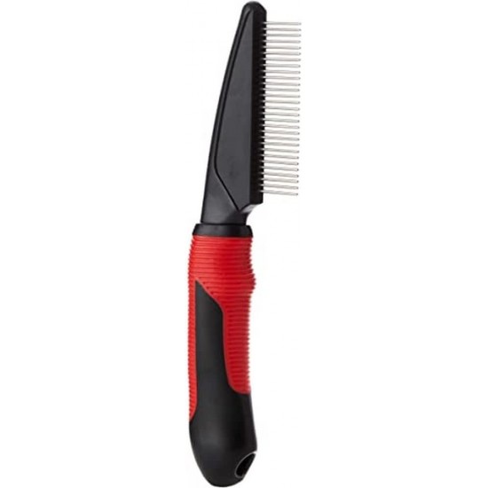 Karlie Grooming Comb with Rotating Teeth, Dog Combs, Medium, Rubber, Red/Black, 21 x 5.5 cm Karlie Grooming Comb with Rotating Teeth, Dog Combs, Medium, Rubber, Red/Black, 21 x 5.5 cm