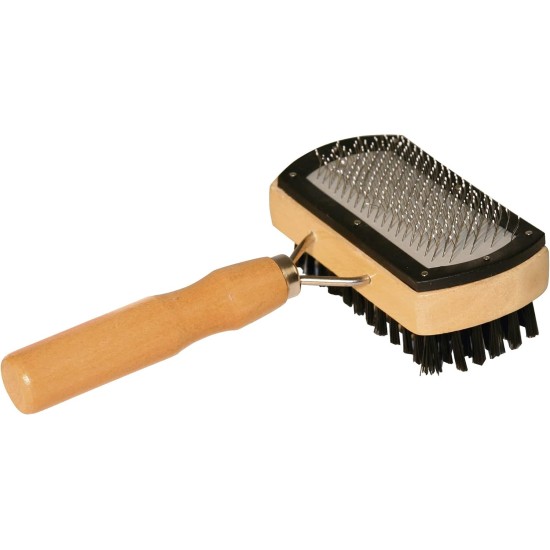 Kerbl Slicker Brush for Dogs and Cats (Basic Care Slicker Brush Double Protective Caps and Bristles, Care Brush) 83270 Kerbl Slicker Brush for Dogs and Cats (Basic Care Slicker Brush Double Protective Caps and Bristles, Care Brush) 83270
