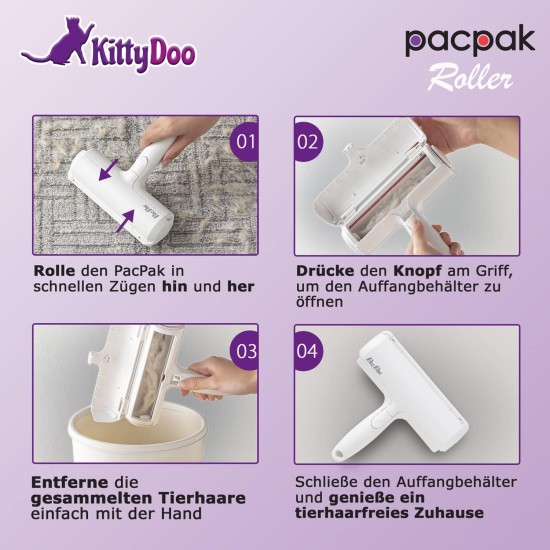 KittyDoo PAC PAK Pet Hair Remover - Original - Paku Paku Lint Roller for Dog Hair, Pet Hair, Pet Hair, Cat Hair - Lint Roller for Sofa, Carpet, Bed - Reusable Lint Brush KittyDoo PAC PAK Pet Hair Remover - Original - Paku Paku Lint Roller for Dog Hair, Pet Hair, Pet Hair, Cat Hair - Lint Roller for Sofa, Carpet, Bed - Reusable Lint Brush
