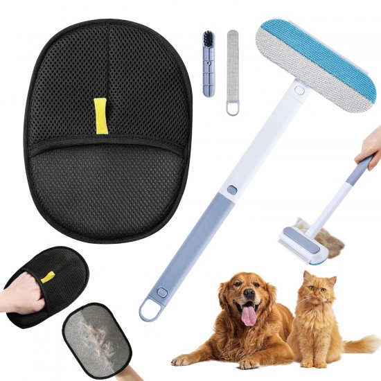 LTFIOON Pet Hair Remover, 3-in-1 Pet Hair Remover with Fur Magnetic Gloves, Reusable Cat Hair Remover, Lint Brush for Cats, Antistatic Hair Removal for Sofa, Carpet, Scratching Post LTFIOON Pet Hair Remover, 3-in-1 Pet Hair Remover with Fur Magnetic Gloves, Reusable Cat Hair Remover, Lint Brush for Cats, Antistatic Hair Removal for Sofa, Carpet, Scratching Post