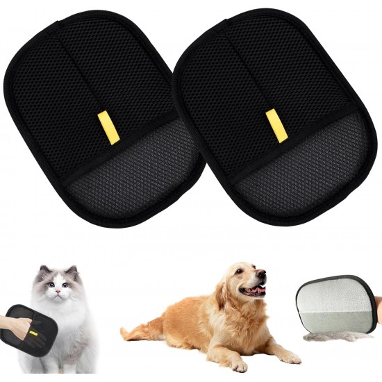 LYNBLY Pack of 2 Double-Sided Grooming Gloves for Pets, Fur Magnet Gloves, Pet Hair Remover Glove, Fur Magnet Static Removal Gloves for Pet Hair, for Washing, Hair Removal, Grooming LYNBLY Pack of 2 Double-Sided Grooming Gloves for Pets, Fur Magnet Gloves, Pet Hair Remover Glove, Fur Magnet Static Removal Gloves for Pet Hair, for Washing, Hair Removal, Grooming
