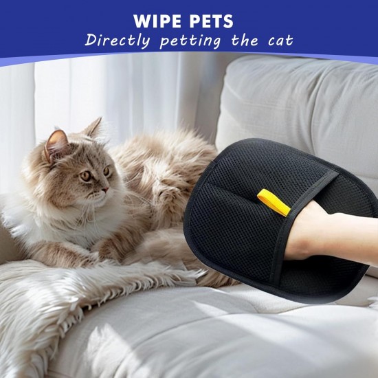 LYNBLY Pack of 2 Double-Sided Grooming Gloves for Pets, Fur Magnet Gloves, Pet Hair Remover Glove, Fur Magnet Static Removal Gloves for Pet Hair, for Washing, Hair Removal, Grooming LYNBLY Pack of 2 Double-Sided Grooming Gloves for Pets, Fur Magnet Gloves, Pet Hair Remover Glove, Fur Magnet Static Removal Gloves for Pet Hair, for Washing, Hair Removal, Grooming