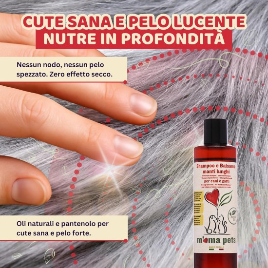 M' MA PETS Shampoo + Balsam für Hunde und Katzen - Für sauberes, weiches und leichter kämmbares Fell - 250 Ml M' MA PETS Shampoo + Balsam für Hunde und Katzen - Für sauberes, weiches und leichter kämmbares Fell - 250 Ml