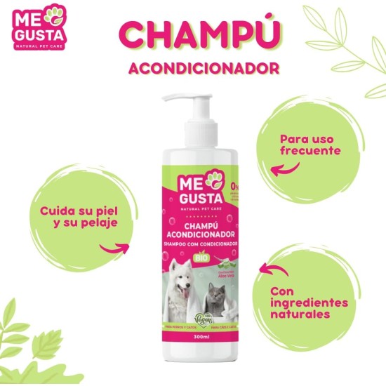 ME GUSTA Conditioner Shampoo for Dogs and Cats Easier Detangling Helps Detangle Coat Deep Moisture Strawberry Fragrance 300ml ME GUSTA Conditioner Shampoo for Dogs and Cats Easier Detangling Helps Detangle Coat Deep Moisture Strawberry Fragrance 300ml