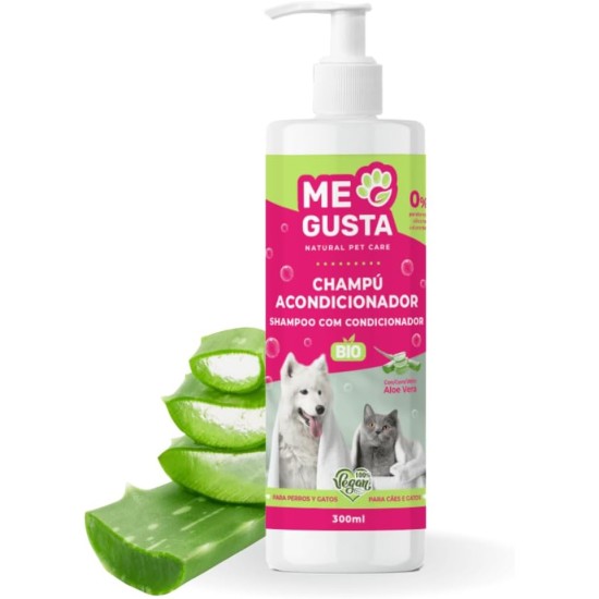 ME GUSTA Conditioner Shampoo for Dogs and Cats Easier Detangling Helps Detangle Coat Deep Moisture Strawberry Fragrance 300ml