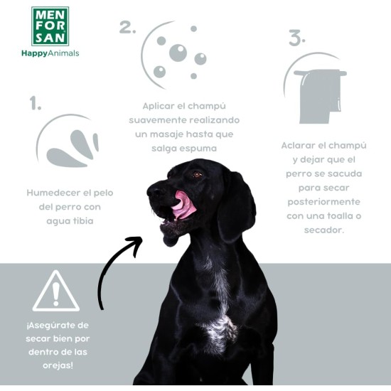 MENFORSAN Black Shampoo for Dogs Colour Intensifier Shine Enhancer Removes Orange Tones Deep Moisturiser 1 L MENFORSAN Black Shampoo for Dogs Colour Intensifier Shine Enhancer Removes Orange Tones Deep Moisturiser 1 L