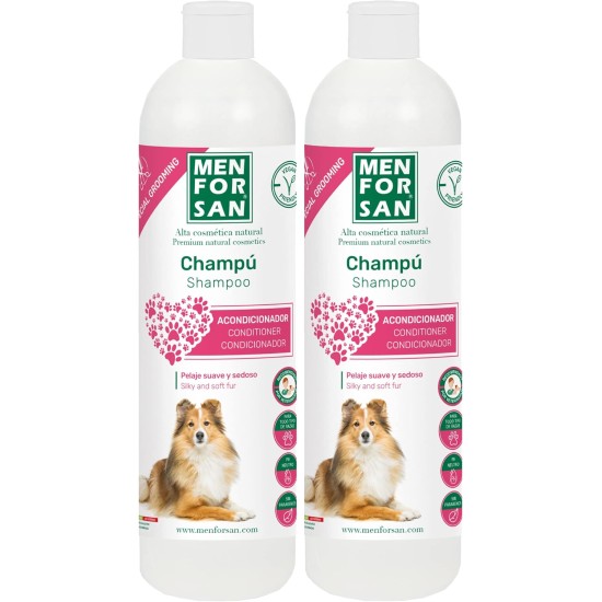 MENFORSAN Dog Shampoo Conditioner 1 Litre - Pack of 2 MENFORSAN Dog Shampoo Conditioner 1 Litre - Pack of 2