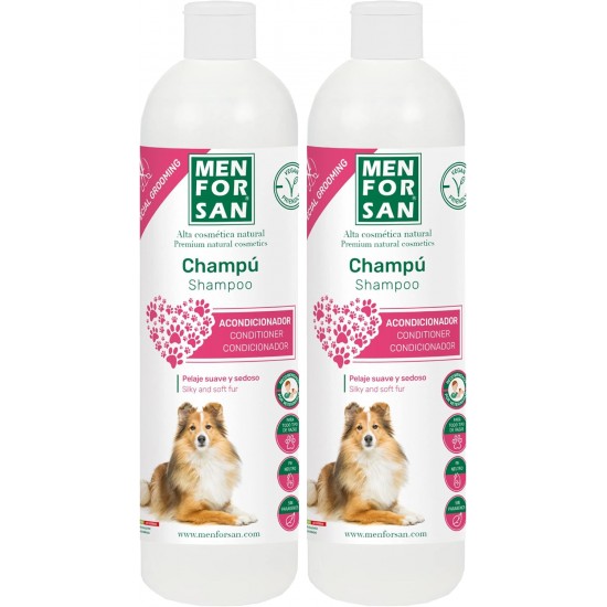 MENFORSAN Dog Shampoo Conditioner 1 Litre - Pack of 2 MENFORSAN Dog Shampoo Conditioner 1 Litre - Pack of 2