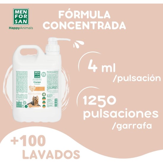 MENFORSAN Macadamia Oil Shampoo for Dogs, Nourishes and Shines Coat, Detangling Effect, Anti-Frizz and Regenerating Properties, Citrus 300ml MENFORSAN Macadamia Oil Shampoo for Dogs, Nourishes and Shines Coat, Detangling Effect, Anti-Frizz and Regenerating Properties, Citrus 300ml