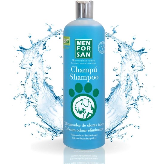 MENFORSAN Odour Eliminating Dog Shampoo, Eliminates Bad Odours from Fur Talcum Blue 1L MENFORSAN Odour Eliminating Dog Shampoo, Eliminates Bad Odours from Fur Talcum Blue 1L