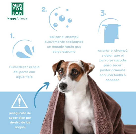 MENFORSAN Odour Eliminating Dog Shampoo, Eliminates Bad Odours from Fur Talcum Blue 1L MENFORSAN Odour Eliminating Dog Shampoo, Eliminates Bad Odours from Fur Talcum Blue 1L