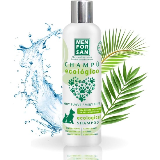 MENFORSAN Super Gentle Organic Shampoo for Dogs and Puppies with 100 Percent Biodegradable Ingredients Fragrance Free Clear 1L MENFORSAN Super Gentle Organic Shampoo for Dogs and Puppies with 100 Percent Biodegradable Ingredients Fragrance Free Clear 1L
