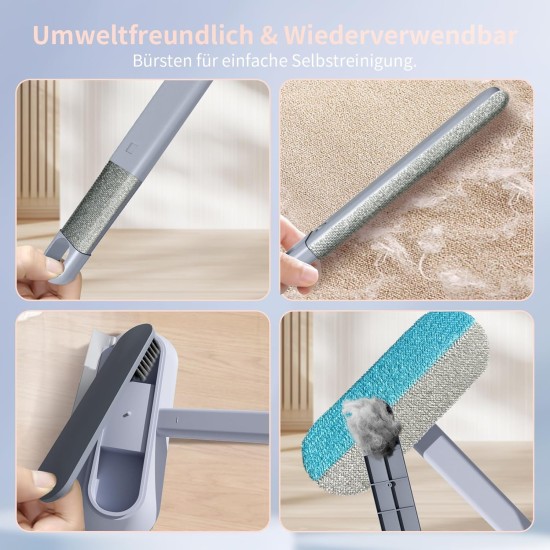 Maisly Pet Hair Remover 4 in 1 Lint Brush Set with Extension Rod, Dog and Cat Hair Remover, Reusable Lint Brush Instead of Lint Roller for Sofas, Carpets, Scratching Posts and Clothes Maisly Pet Hair Remover 4 in 1 Lint Brush Set with Extension Rod, Dog and Cat Hair Remover, Reusable Lint Brush Instead of Lint Roller for Sofas, Carpets, Scratching Posts and Clothes