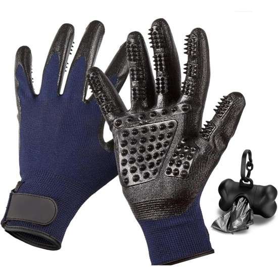 Makife Pet Grooming Glove, Deshedding Gloves for Dogs, Cats, Grooming Glove for Dogs, Cats and Horses, Green Makife Pet Grooming Glove, Deshedding Gloves for Dogs, Cats, Grooming Glove for Dogs, Cats and Horses, Green