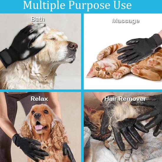 Makife Pet Grooming Glove, Deshedding Gloves for Dogs, Cats, Grooming Glove for Dogs, Cats and Horses, Green Makife Pet Grooming Glove, Deshedding Gloves for Dogs, Cats, Grooming Glove for Dogs, Cats and Horses, Green