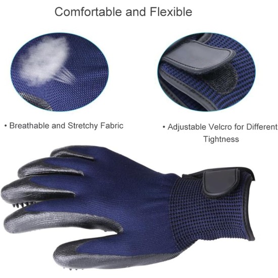 Makife Pet Grooming Glove, Deshedding Gloves for Dogs, Cats, Grooming Glove for Dogs, Cats and Horses, Green Makife Pet Grooming Glove, Deshedding Gloves for Dogs, Cats, Grooming Glove for Dogs, Cats and Horses, Green