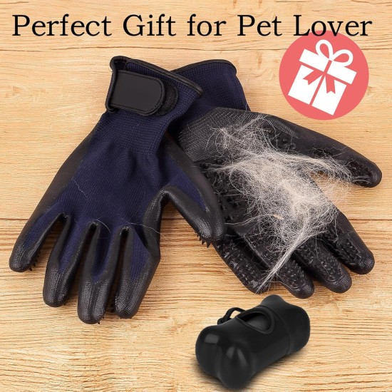 Makife Pet Grooming Glove, Deshedding Gloves for Dogs, Cats, Grooming Glove for Dogs, Cats and Horses, Green Makife Pet Grooming Glove, Deshedding Gloves for Dogs, Cats, Grooming Glove for Dogs, Cats and Horses, Green