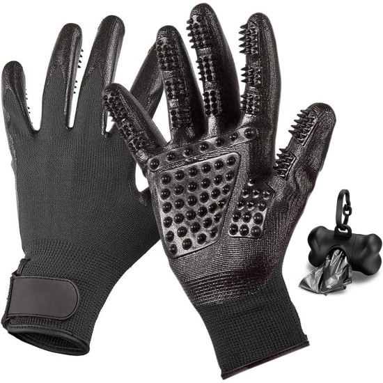 Makife Pet Grooming Glove, Deshedding Gloves for Dogs, Cats, Grooming Glove for Dogs, Cats and Horses, Green Makife Pet Grooming Glove, Deshedding Gloves for Dogs, Cats, Grooming Glove for Dogs, Cats and Horses, Green