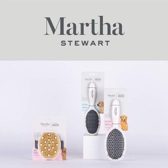 Martha Stewart For Pets Double Sided Comb for Dogs | 2-in-1 Dog Grooming Comb with Stainless Steel Pins | Wet or Dry Brush for Small Dogs | Dog Grooming Accessories, Dog Hair Brush, Dog Comb Martha Stewart For Pets Double Sided Comb for Dogs | 2-in-1 Dog Grooming Comb with Stainless Steel Pins | Wet or Dry Brush for Small Dogs | Dog Grooming Accessories, Dog Hair Brush, Dog Comb