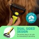Maxpower Planet Pet Grooming Brush - Double Sided Shedding and Dematting Undercoat Rake Comb for Dogs and Cats, Extra Wide, Yellow Maxpower Planet Pet Grooming Brush - Double Sided Shedding and Dematting Undercoat Rake Comb for Dogs and Cats, Extra Wide, Yellow