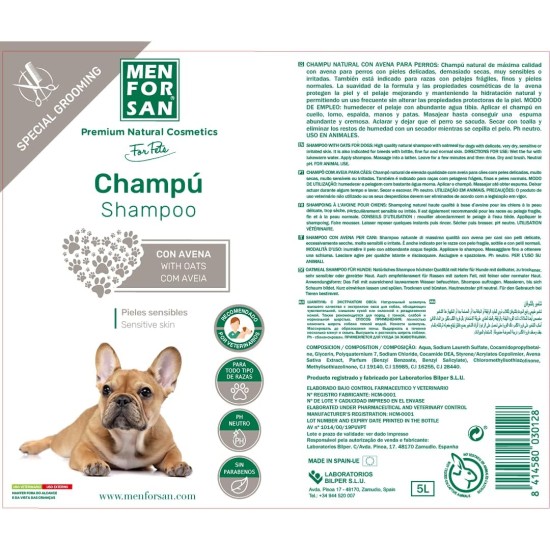 Menforsan Dog Shampoo with Oatmeal | Softening and Soothing Effect | For Sensitive and Sensitive Skin | 100% Natural Oats | Mild Fragrance | 300 ml Menforsan Dog Shampoo with Oatmeal | Softening and Soothing Effect | For Sensitive and Sensitive Skin | 100% Natural Oats | Mild Fragrance | 300 ml