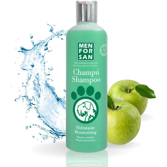 Menforsan Moisturising Shampoo for Dogs | Provides Intensive Moisture | Provides Shine | Revitalises and Repairs | Eliminates Bad Odour | Apple | 300 ml Menforsan Moisturising Shampoo for Dogs | Provides Intensive Moisture | Provides Shine | Revitalises and Repairs | Eliminates Bad Odour | Apple | 300 ml