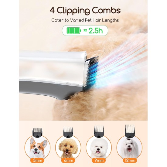 Meowant Dog Clipper with Pet Hair Vacuum Cleaner with 3.2 L Large, Quiet Clipper Dog Cat Pet Hair Trimmer with 5 Professional Tools for Grooming and Cleaning Meowant Dog Clipper with Pet Hair Vacuum Cleaner with 3.2 L Large, Quiet Clipper Dog Cat Pet Hair Trimmer with 5 Professional Tools for Grooming and Cleaning