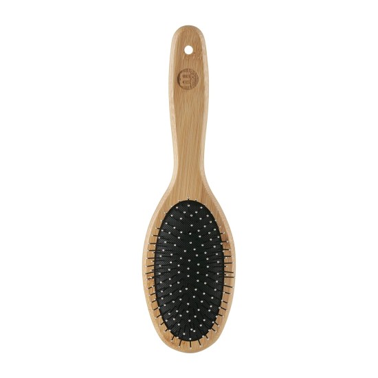 Mikki 6280012 Bamboo Brush with Ball Heads for Medium Length and Thick Coat, for Dogs and Cats, Made from Sustainable Bamboo. For the Care of Shaggy Fur, Small, S, 58 g, Brown Mikki 6280012 Bamboo Brush with Ball Heads for Medium Length and Thick Coat, for Dogs and Cats, Made from Sustainable Bamboo. For the Care of Shaggy Fur, Small, S, 58 g, Brown