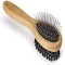 Mikki 6280014 Bamboo Combination Brush for Smooth Short and Medium Length Coat, for Dogs and Cats, Made from Sustainable Bamboo. For the Care of Shaggy Fur, Small, S, 69 g Mikki 6280014 Bamboo Combination Brush for Smooth Short and Medium Length Coat, for Dogs and Cats, Made from Sustainable Bamboo. For the Care of Shaggy Fur, Small, S, 69 g