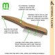 Mikki 6280022 Medium Bamboo Fur Detangler, for Medium and Long Coat, for Dogs and Cats, Made from Sustainable Bamboo, 48 g, Brown Mikki 6280022 Medium Bamboo Fur Detangler, for Medium and Long Coat, for Dogs and Cats, Made from Sustainable Bamboo, 48 g, Brown