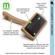 Mikki 6280031 Soft Bamboo Slicker Brush with Ball Heads for Medium/Long/Curly Coat, for Dogs and Cats, Made from Sustainable Bamboo, Small, S, 56 g Mikki 6280031 Soft Bamboo Slicker Brush with Ball Heads for Medium/Long/Curly Coat, for Dogs and Cats, Made from Sustainable Bamboo, Small, S, 56 g